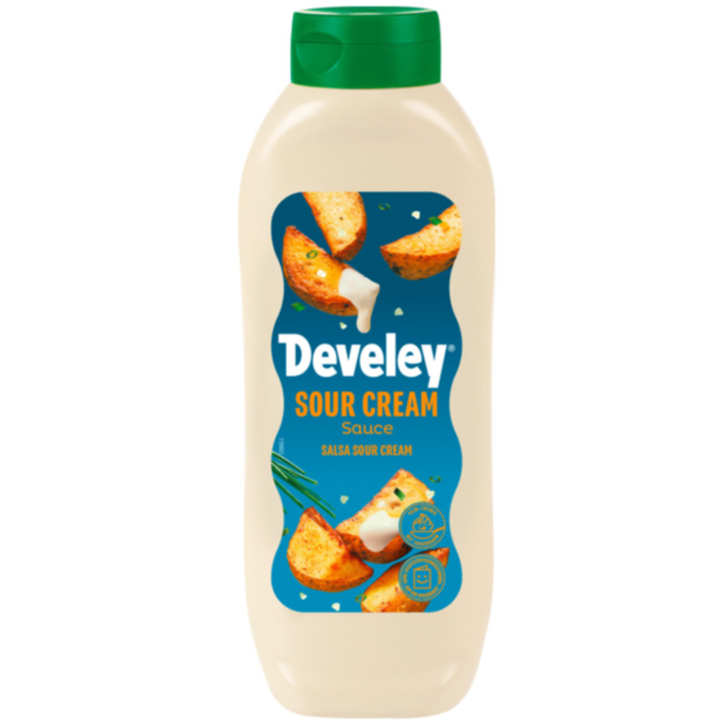 Develey Sour Cream Sauce 875 ml cremige Dip Sauce für Kartoffeln Grill und Tex Mex